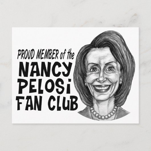 Nancy Pelosi Fan Club Briefkaart (Voorkant)