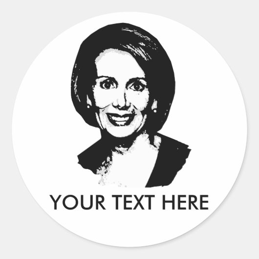 Nancy Pelosi Gear Ronde Sticker (Voorkant)