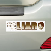 Nancy Pelosi is een leugenaar Bumpersticker (Op auto)