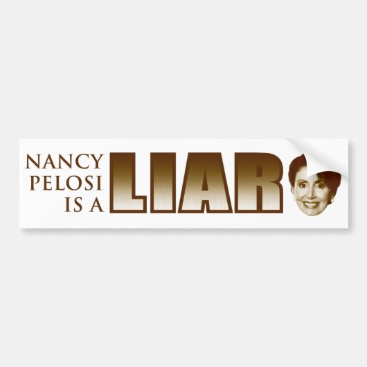 Nancy Pelosi is een leugenaar Bumpersticker (Voorkant)