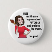 Nancy Pelosi is goed Ronde Button 5,7 Cm (Voorkant)