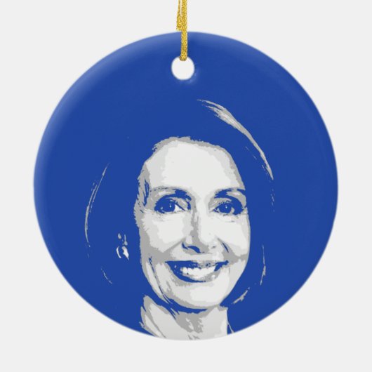 NANCY PELOSI KERAMISCH ORNAMENT (Achterkant)