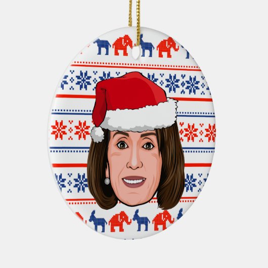 NANCY PELOSI Kerstmis Keramisch Ornament (Rechts)