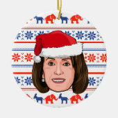 NANCY PELOSI Kerstmis Keramisch Ornament (Voorkant)