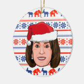 NANCY PELOSI Kerstmis Keramisch Ornament (Links)