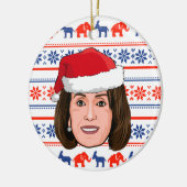 Nancy Pelosi Kerstmis Keramisch Ornament (Links)