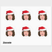 NANCY PELOSI Kerstmis Ronde Sticker (Vel)