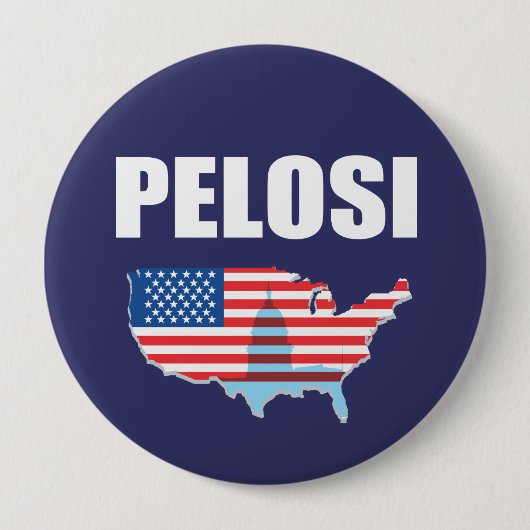 NANCY PELOSI-kiezer Ronde Button 4,0 Cm (Voorkant)