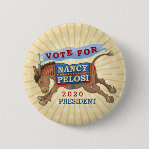 Nancy Pelosi voor President 2020-democraat Donkey Ronde Button 5,7 Cm