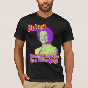 Nancy Pelosi, voorzitter van het Parlement.....en  T-shirt