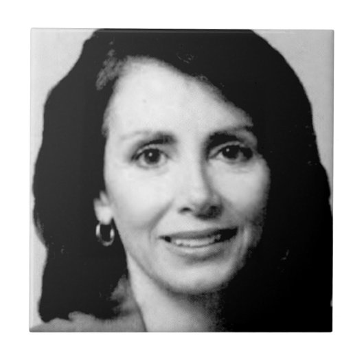 Nancy Pelosi Young Congressional Photo Tegeltje (Voorkant)