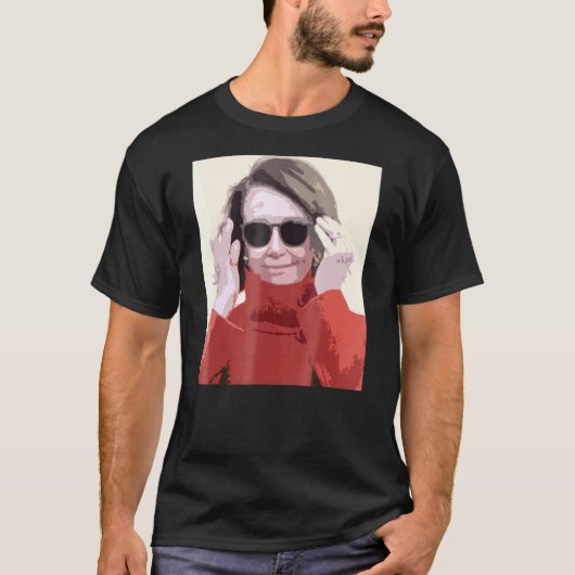 Nancy Pelosi Zonnebril Mevrouw Speaker Meme Femini T-shirt (Voorkant)