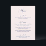 Nancy Pink Modern Wedding Menu<br><div class="desc">Traditionele stijl bruiloft menu's met een eenvoudig ontwerp met "Menu" in moderne typografie.</div>