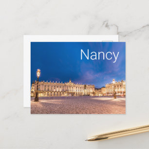 Nancy Place Stanislas Grand Est France Sunset Feestdagenkaart