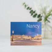 Nancy Place Stanislas Grand Est France Sunset Feestdagenkaart (Staand voorkant)