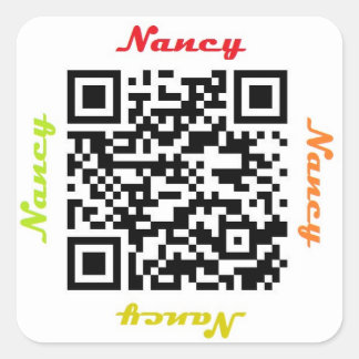 Nancy QR Code Gepersonaliseerde NAAM Sticker