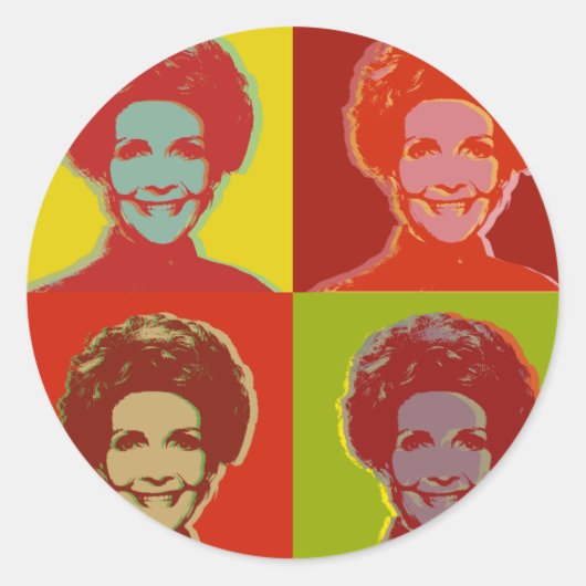 nancy Reagan Ronde Sticker (Voorkant)
