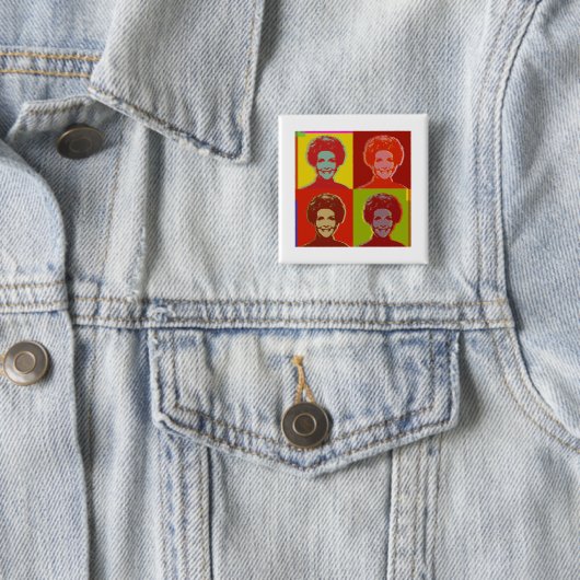 nancy Reagan Vierkante Button 5,1 Cm (In situ)