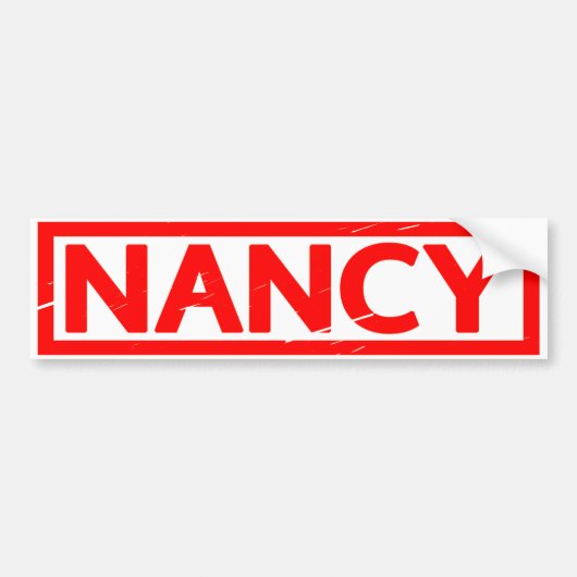 Nancy Stamp Bumpersticker (Voorkant)
