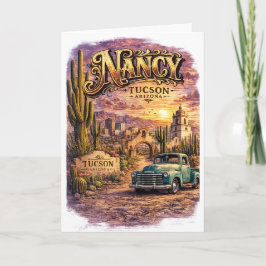 Nancy Tucson Arizona Gepersonaliseerde Zuidwesters Kaart