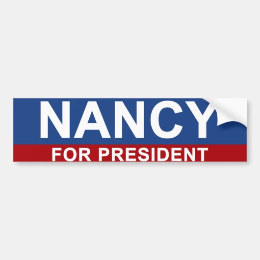 Nancy voor President Bumpersticker (Voorkant)