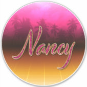 Nancy Vorname Name golden pink Aufkleber Sticker (Voorkant)