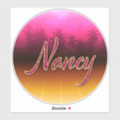 Nancy Vorname Name golden pink Aufkleber Sticker (Vel)