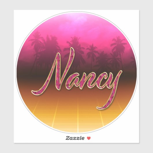 Nancy Vorname Name golden pink Aufkleber Sticker (Vel)