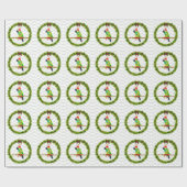 Nanday Container Parrot in Santa Hat voor Kerstmis Cadeaupapier (Vlak)