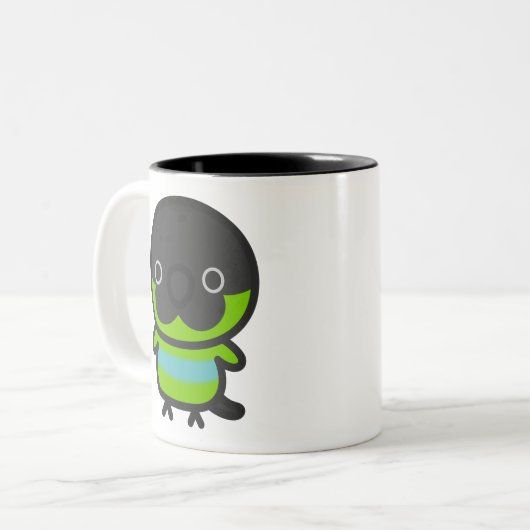 Nanday parakeet tweekleurige koffiemok (Voorkant links)