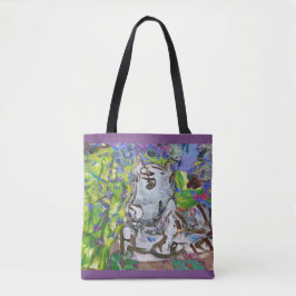 Nandi in de tuin tote bag