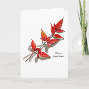 Nandina of Heavenly Bamboo Kaart