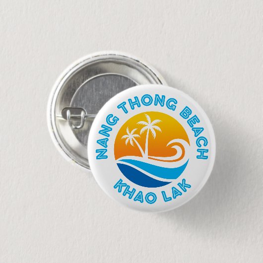NANG THONG BEACH-KHAO LAK RONDE BUTTON 3,2 CM (Voorkant /achterkant)