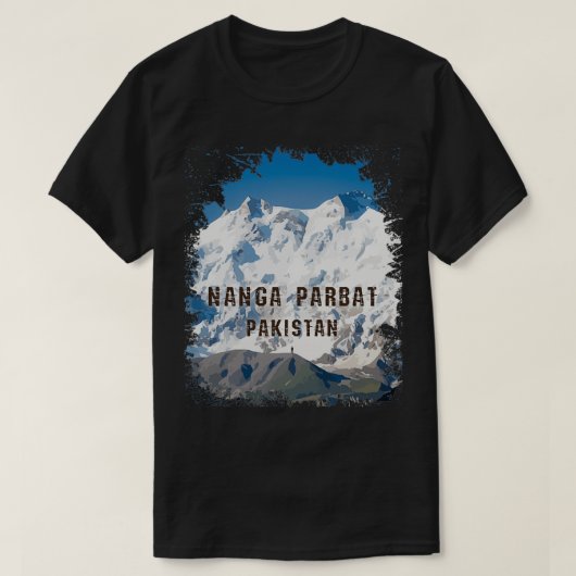 Nanga Parbat Pakistan T-shirt (Design voorkant)