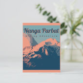 Nanga Parbat Vintage Travel Briefkaart (Staand voorkant)