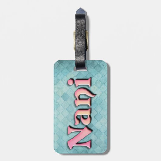 Nani 3D front Voeg foto terug toe: voeg tekst toe Bagagelabel (Achterkant verticaal)