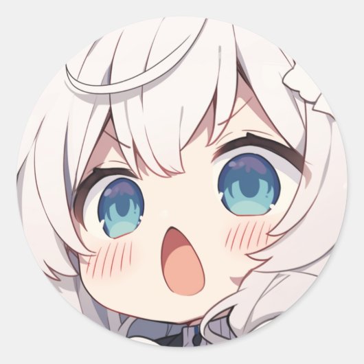 Nani Chibi Anime Meisje Sticker (Voorkant)