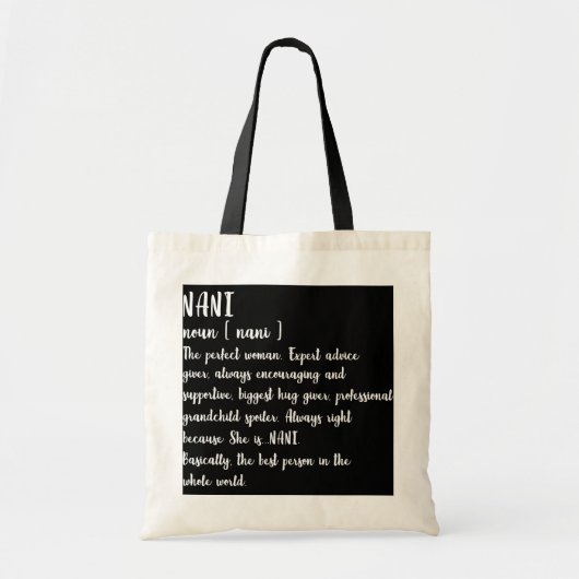 Nani Definition Grandma Moederdag Women Tote Bag (Voorkant)