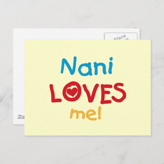 Nani Loves Me T-shirts en geschenken Briefkaart (Voorkant / Achterkant)