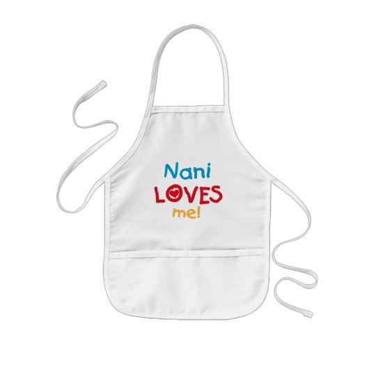 Nani Loves Me T-shirts en geschenken Kinder Schort (Voorkant)