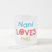 Nani Loves Me T-shirts en geschenken Matglas Koffiemok (Center)