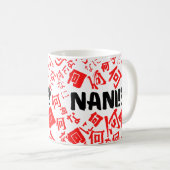 Nani met Japanse Kanji en Hiragana Letters Koffiemok (Voorkant rechts)
