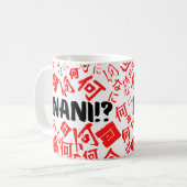 Nani met Japanse Kanji en Hiragana Letters Koffiemok (Voorkant links)