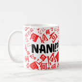 Nani met Japanse Kanji en Hiragana Letters Koffiemok (Links)