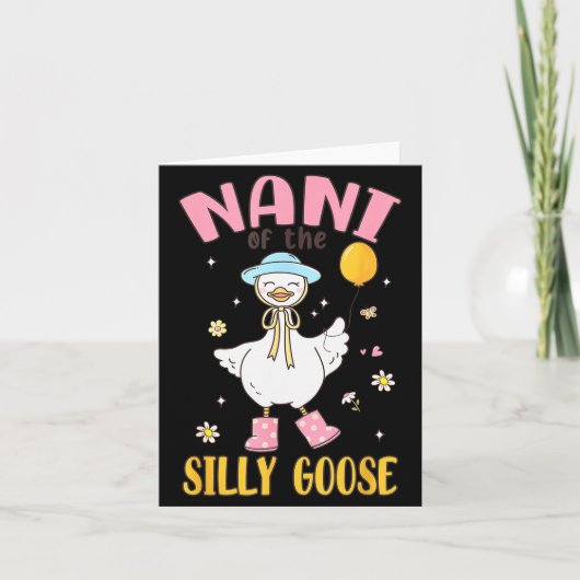 Nani Of The Silly Goose First Birthday Family Matc Kaart (Voorkant)