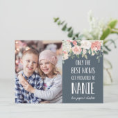 Nanie Grandmoeder Moederdag Flat Photo Card (Staand voorkant)