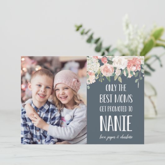 Nanie Grandmoeder Moederdag Flat Photo Card (Staand voorkant)