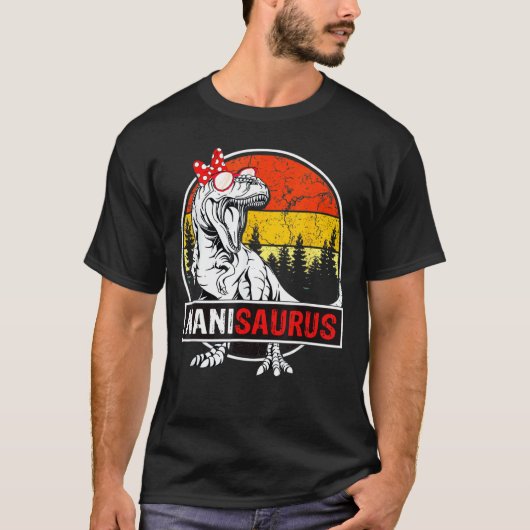 Nanisaurus Rex Dinosaur Nani Saurus Moeder Fami T-shirt (Voorkant)