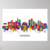 Nanjing China Skyline Poster (Voorkant)