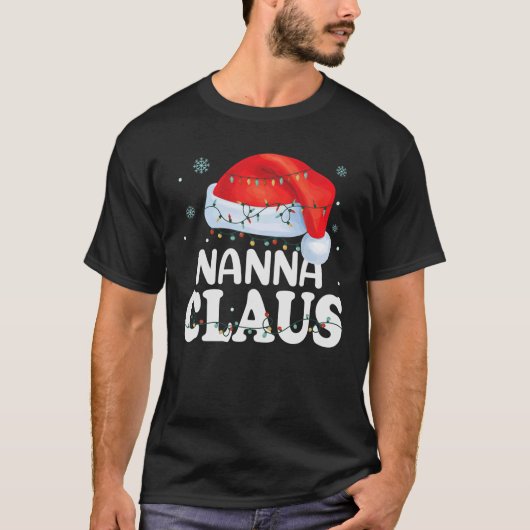 Nanna Claus Xmas Familie Matching Funny Grandma Ch T-shirt (Voorkant)